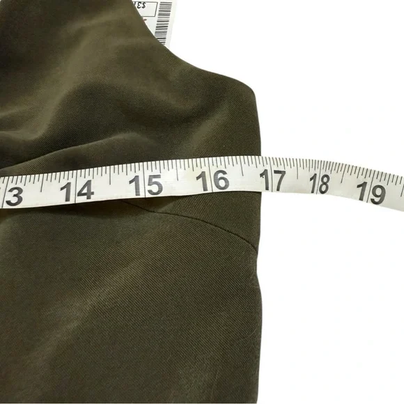 Vintage Deadstock City Triangles Green Suede Embroidered Halter Dress - Picture 8 of 10